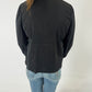 VT81416  Collared Tie Neck Button Blouse - Black