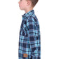D6W7115206 Dux Bax Boy's Thermal LS Shirt Navy/Teal
