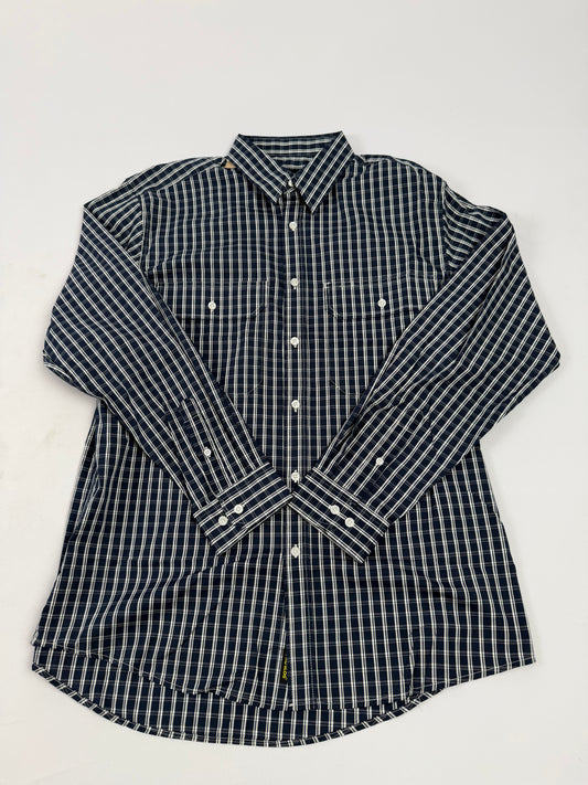 HCP1102204 Hard Slog Men's Alex LS Shirt Navy/White Shirt