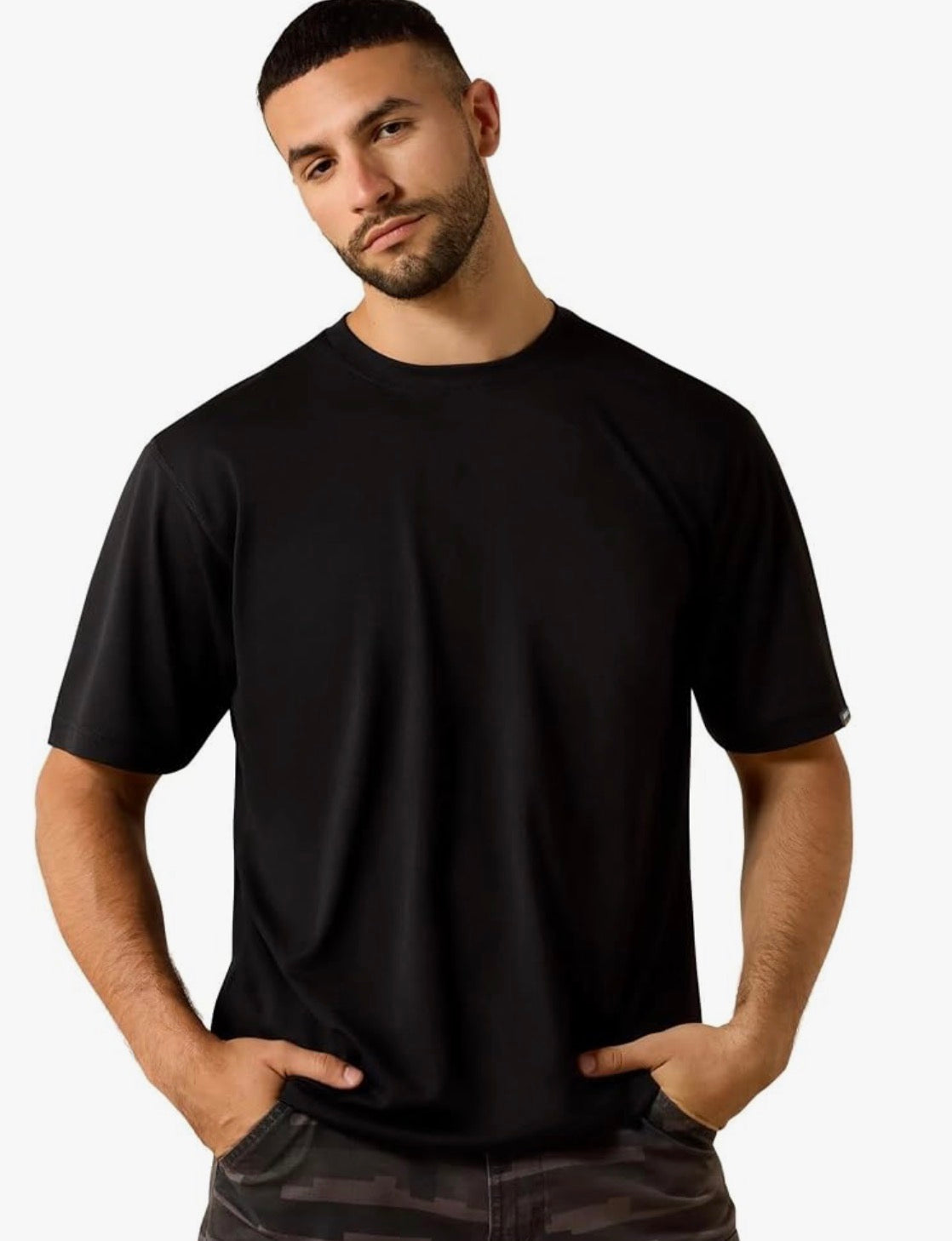 10071309 Ariat Men’s Rebar Heat fighter Roughneck Tee Black