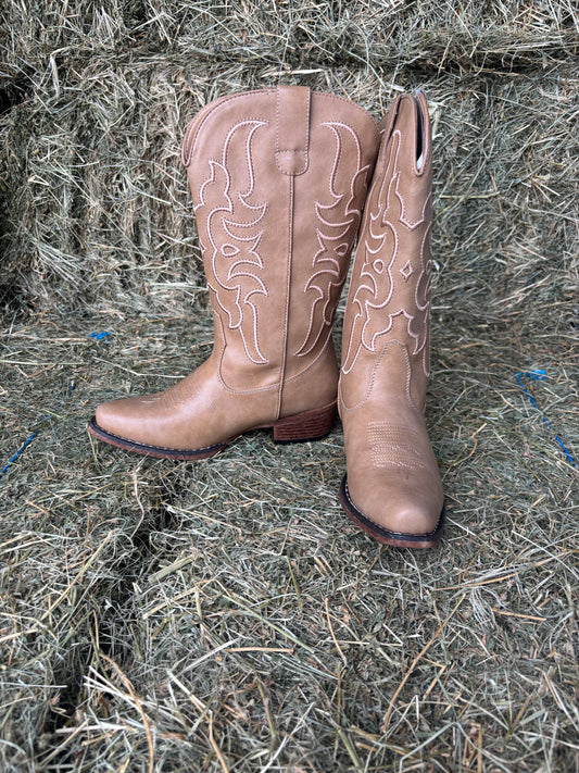 09-021-1566-3683 Roper Women's Riley Flextra Cord Beige Tan