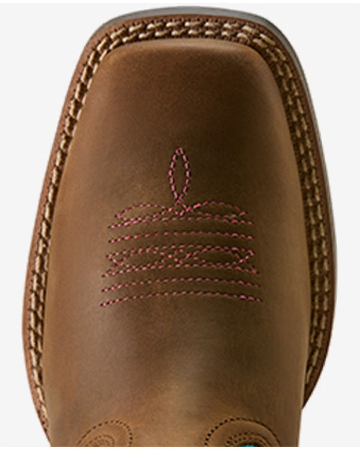 10080277 Ariat Kids Rodeo Love WST Distressed Brown/ Aqua Dazzle