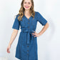 D9148-DN Cot Denim Women's Shirt Dress