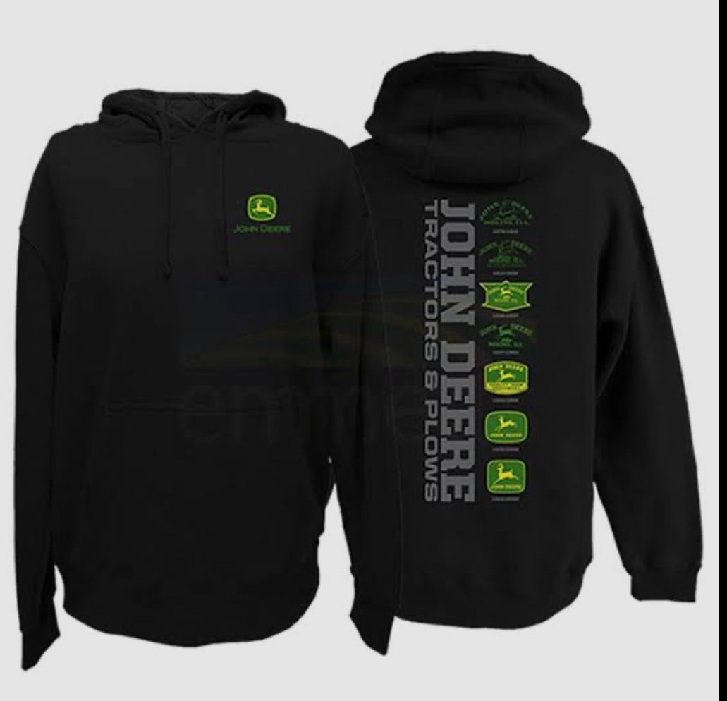 13021701BK John Deere Logo Graphic Hoodie Black