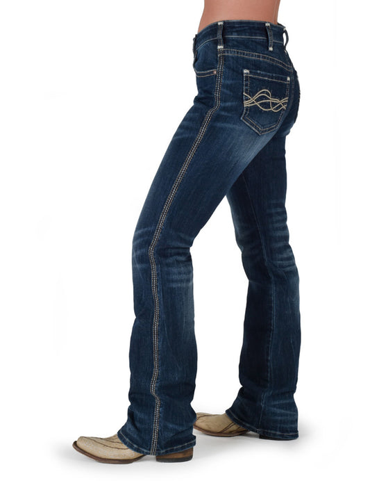 C01-JEPICB-MWH Cowgirl Tuff Women's Epic Jean's Regular Leg