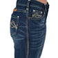 C01-JEPICB-MWH Cowgirl Tuff Women's Epic Jean's Regular Leg