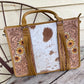 AW2246 Carved leather Sunflower Tote