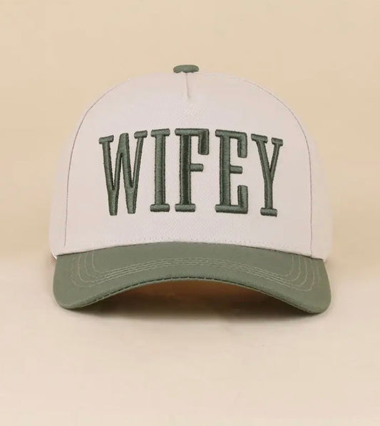 Z1B-UA769DFORREST Wifey embroidered Tab Embroidered Trucker Cap