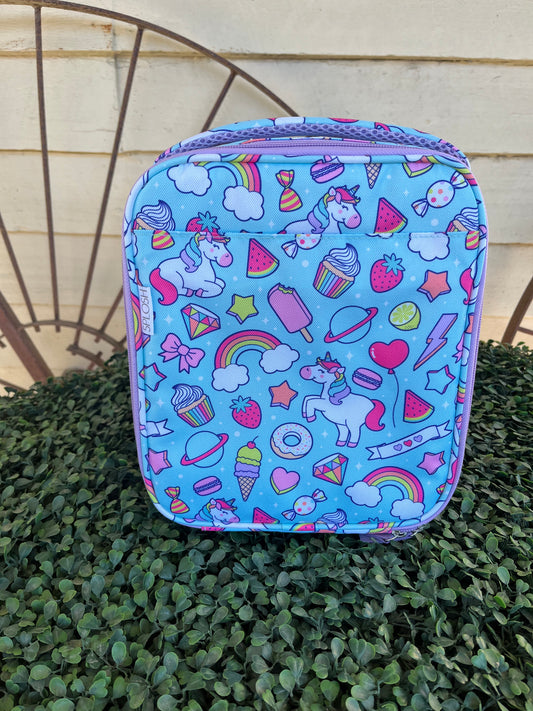 OUT101C Out & About Rainbow Unicorn Lunch Bag