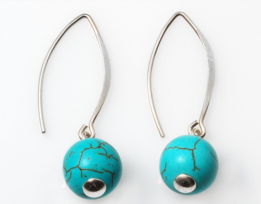 EB0166 MCJ Turquoise Dangle Earrings