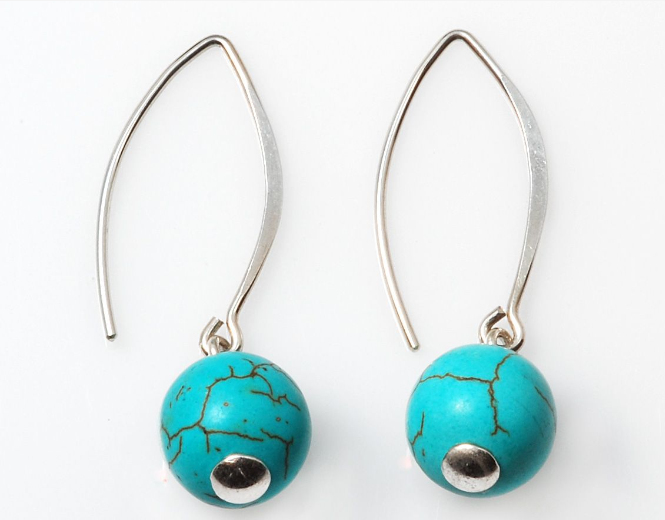 EB0166 MCJ Turquoise Dangle Earrings