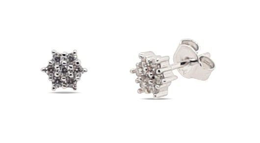 EB0661 MCJ CZ & S/S Stud Earrings