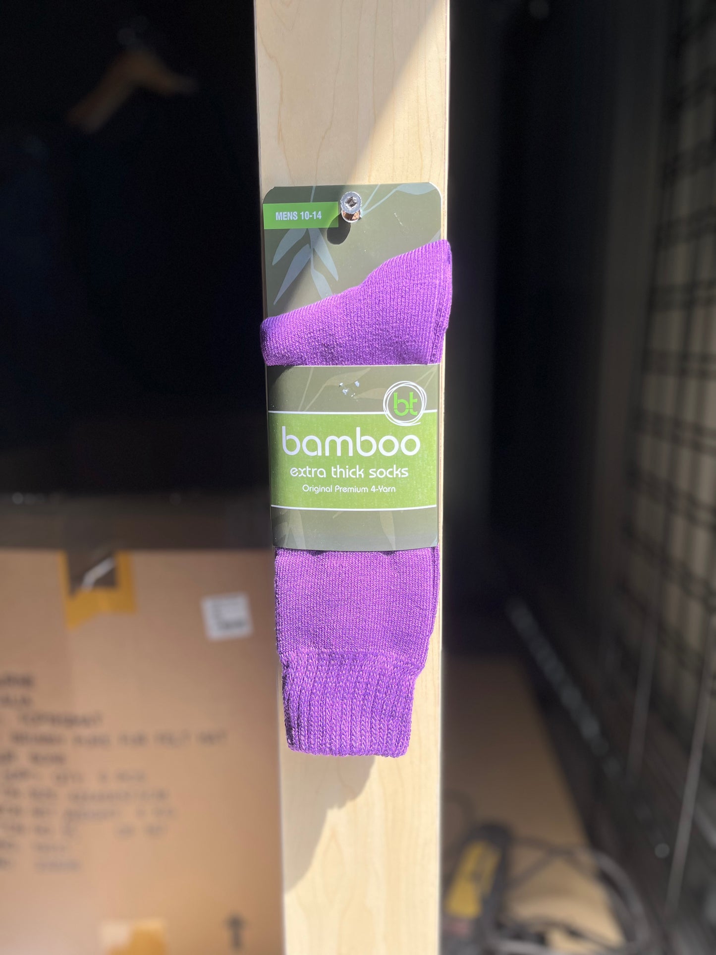 1BAMPURPLE  BT Bamboo Extra Thick Socks Purple