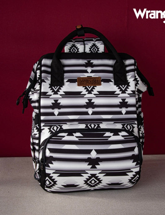 WG2204-9110 Wrangler Aztec Printed Callie Backpack - Black