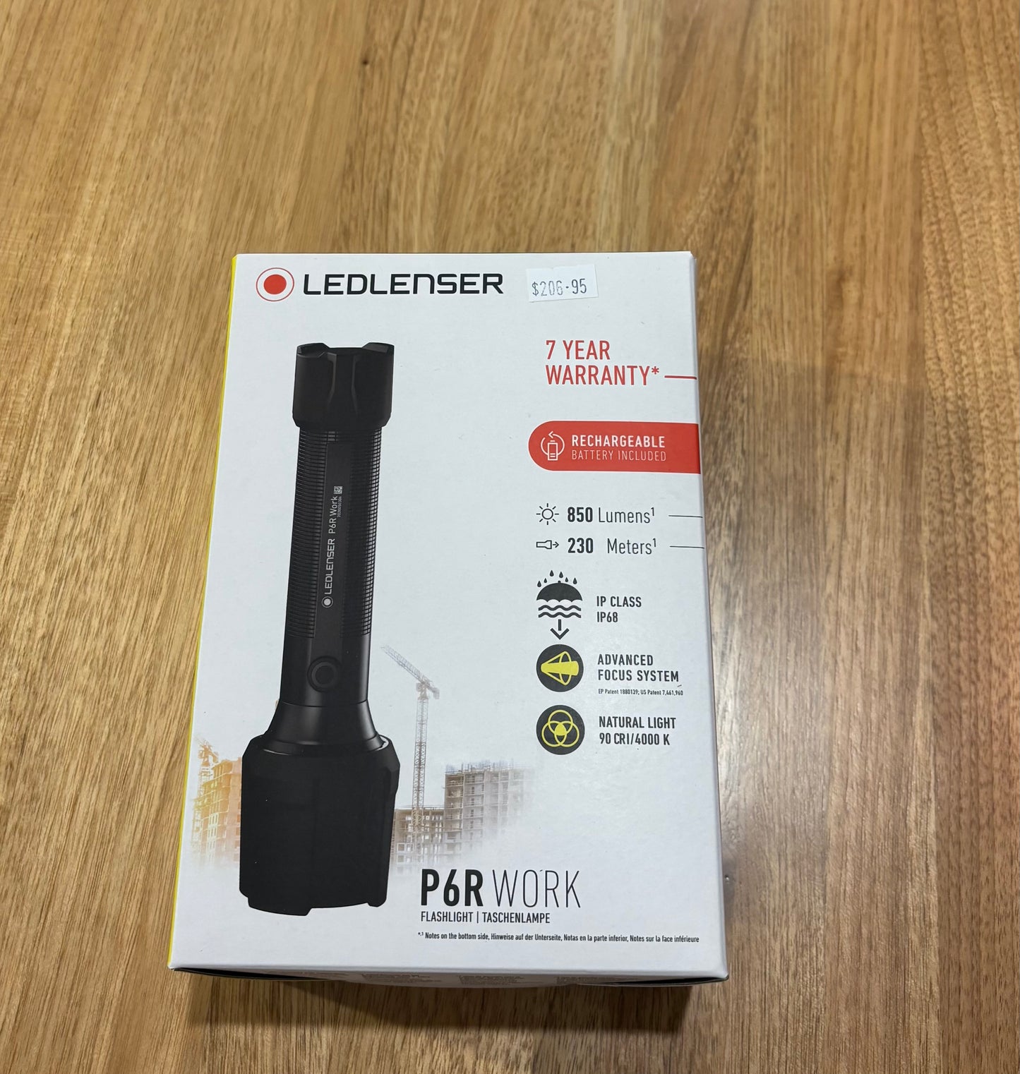 ZL502186 Ledlenser P6R Work 850lm Xtreme LED Rechargeable Rugged Waterproof Flashlight