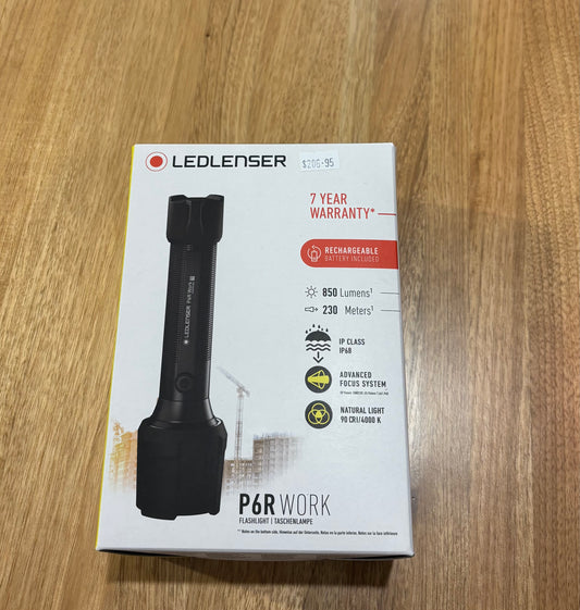 ZL502186 Ledlenser P6R Work 850lm Xtreme LED Rechargeable Rugged Waterproof Flashlight