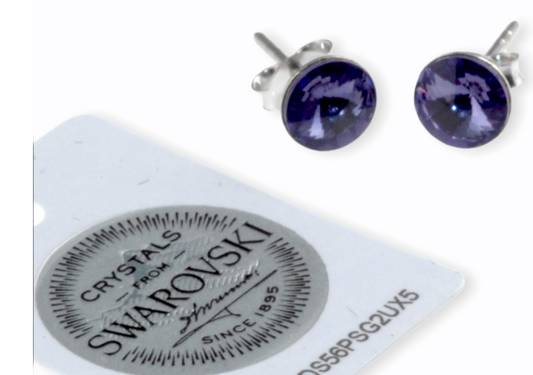 ESW0012 MCJ S/S Swarovski Crystal Purple Studs