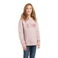 10042234 Ariat Girls REAL Glitter logo hoodie Nostalgia Rose heather