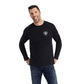 10042782 Ariat Mns Type Crest LS T-Shirt Black