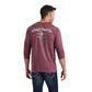 10042783 Ariat Mns Crest LS T-Shirt Burgundy Heather