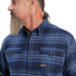 10041605 Ariat Mns Rebar Flannel Durastretch LS Work Shirt Navy