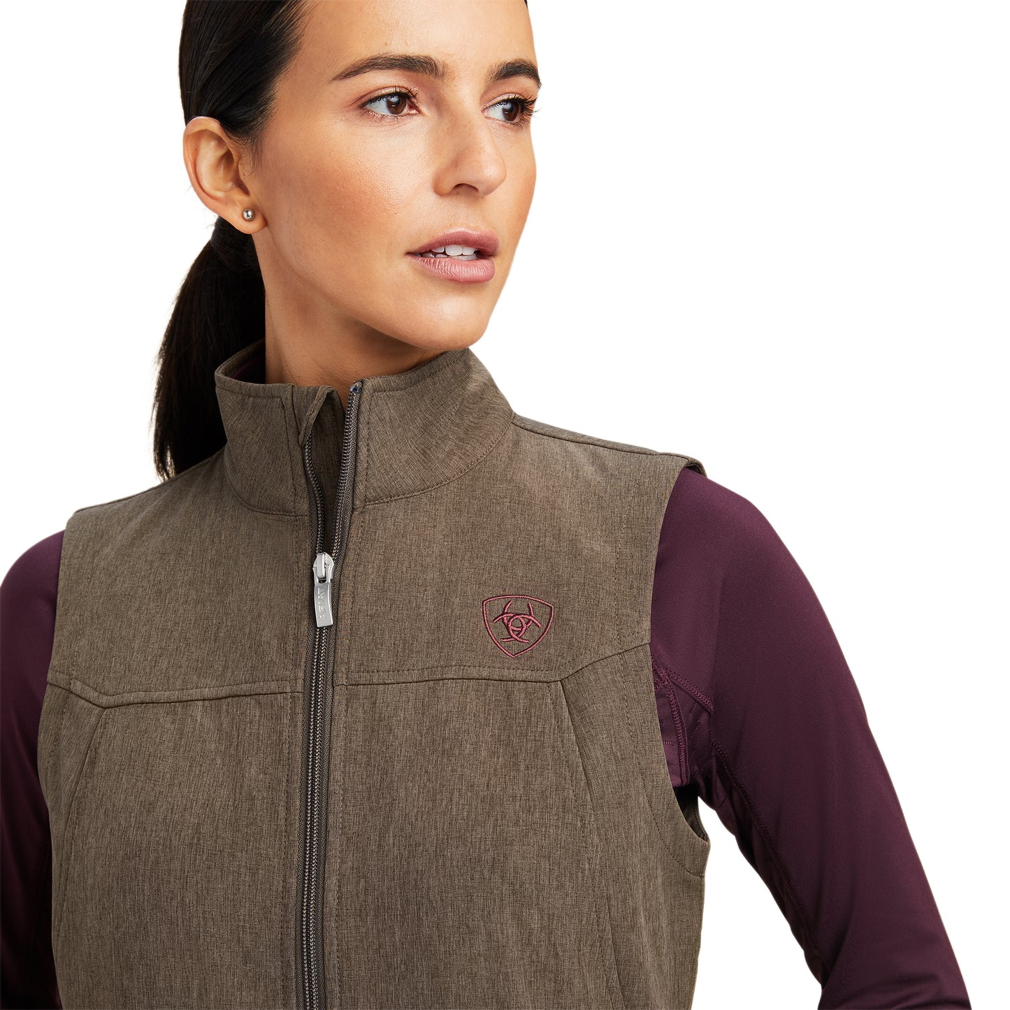 10041274 Ariat Women's Team Softshell Vest Banyan Bark