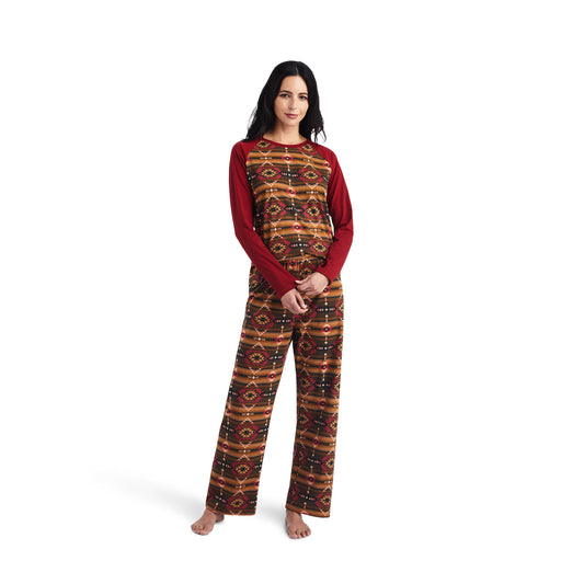 10042604 Ariat Women's Pajama Set Southwest Style print