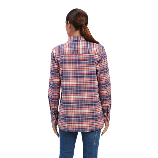 10041593 Ariat Wms Rebar Flannel Durastretch LS Work Shirt