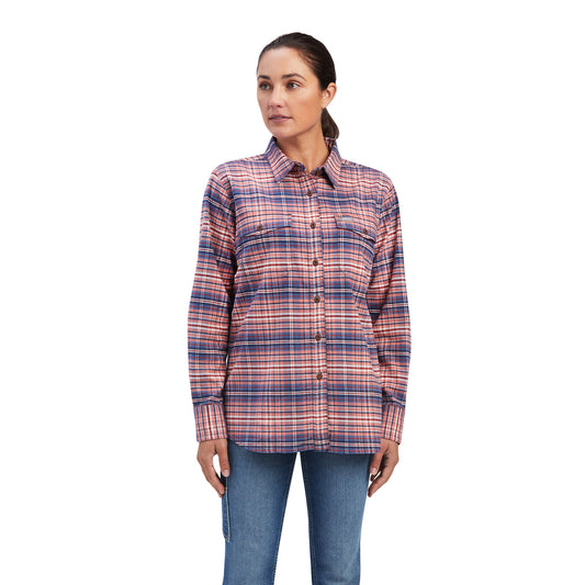 10041593 Ariat Wms Rebar Flannel Durastretch LS Work Shirt