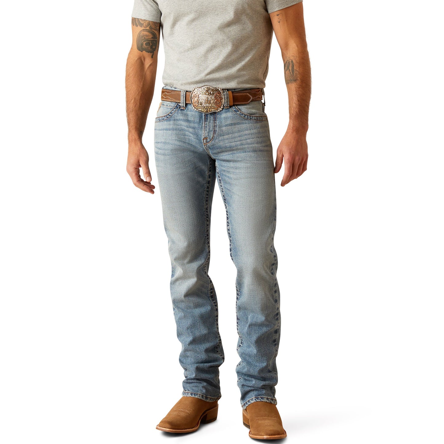 10047314 Ariat Men's M7 Slim Straight Kodi Orleans Jean 32 Leg