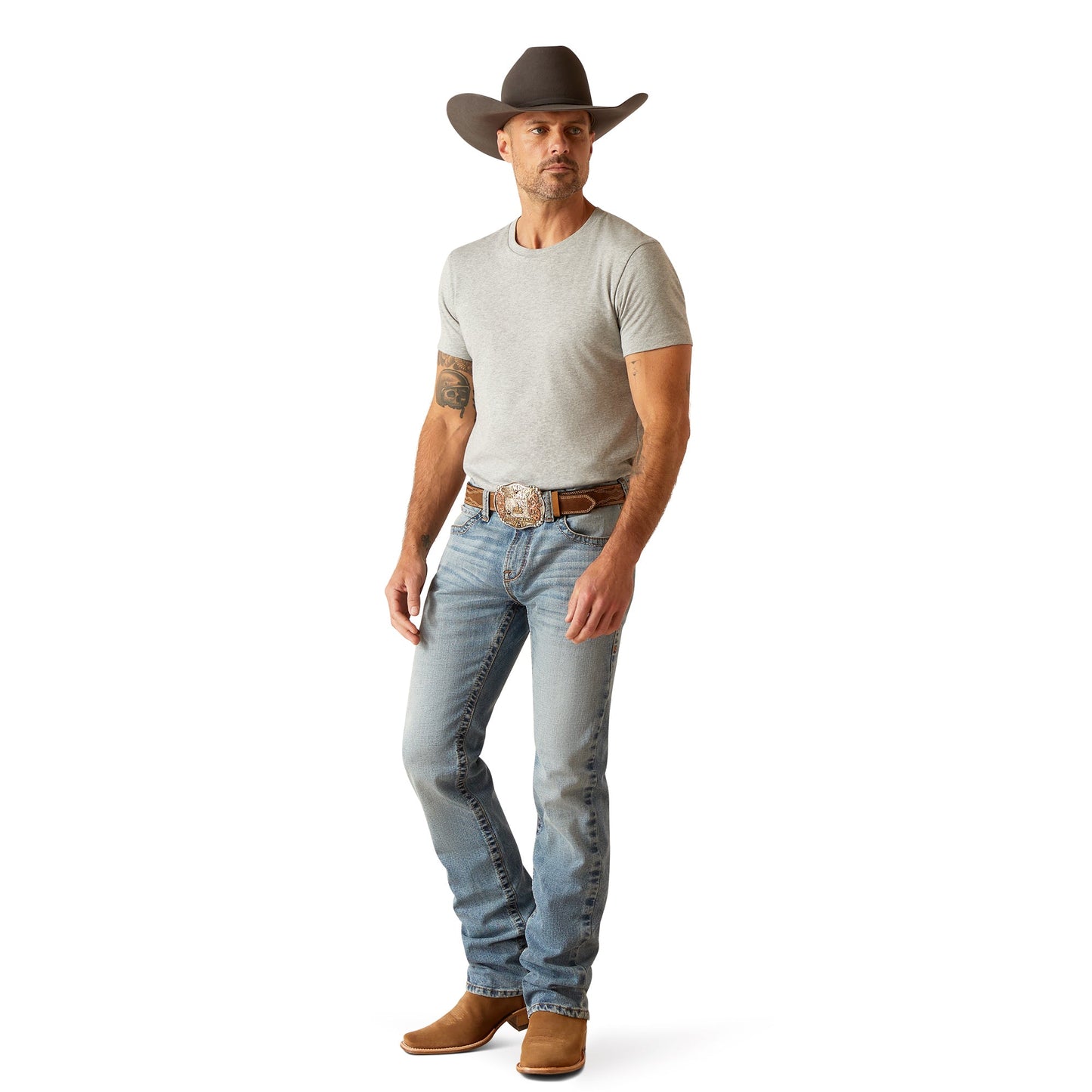 10047314 Ariat Men's M7 Slim Straight Kodi Orleans Jean 32 Leg