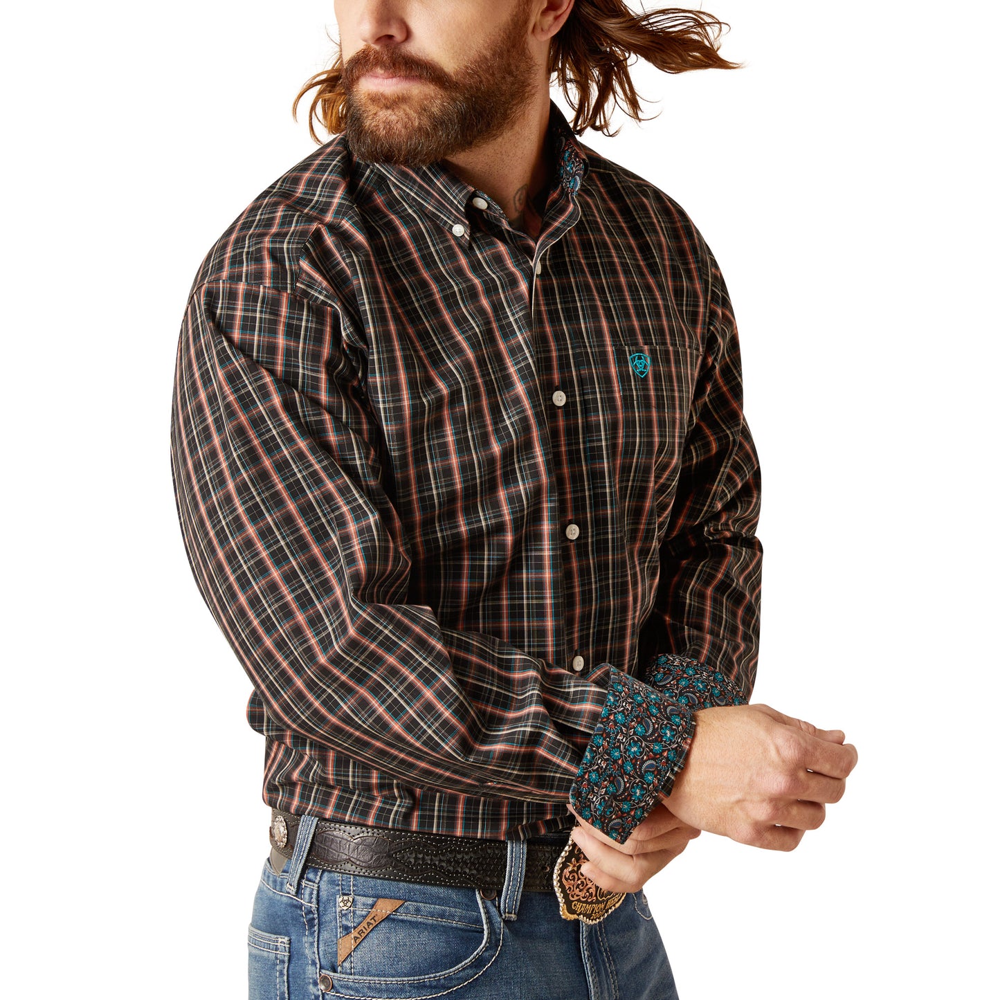 10047344 Ariat Men's Wrinkle Free Gaven Classic Fit Shirt