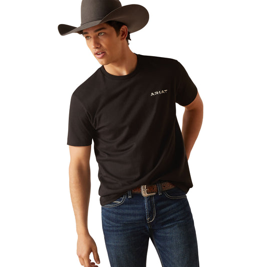 10047890 Ariat Men's SW Cacti SS T Shirt Black