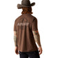 10047893 Ariat Men's Outline SS T Shirt Brown Heather