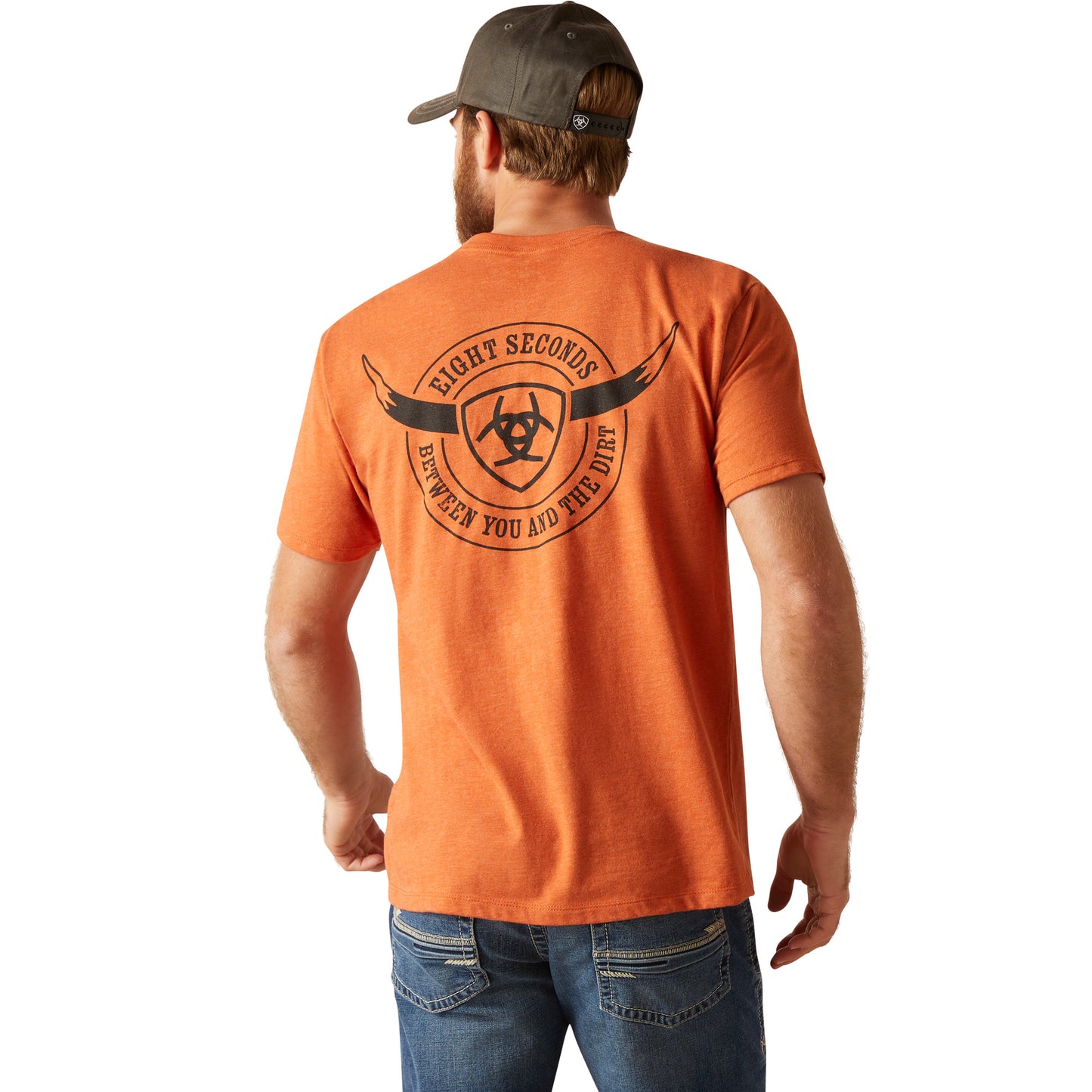 10047895 Ariat Men's 8 Sec SS T Shirt Adobe Heather