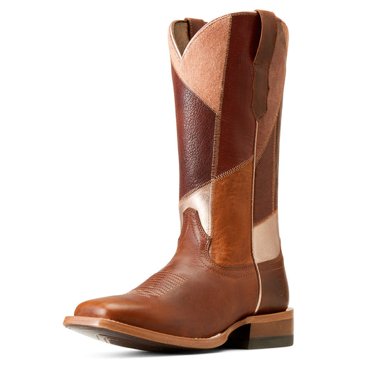 10047049 Ariat Women's Frontier Patchwork Dapper Tan/Rose Mosaic