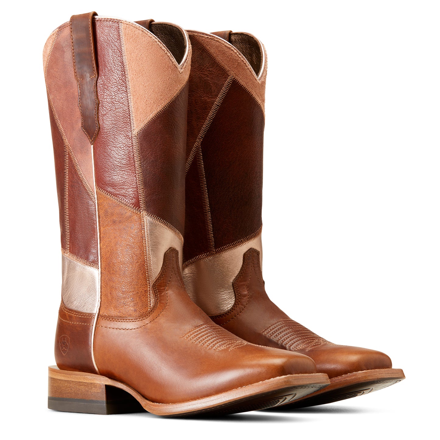 10047049 Ariat Women's Frontier Patchwork Dapper Tan/Rose Mosaic