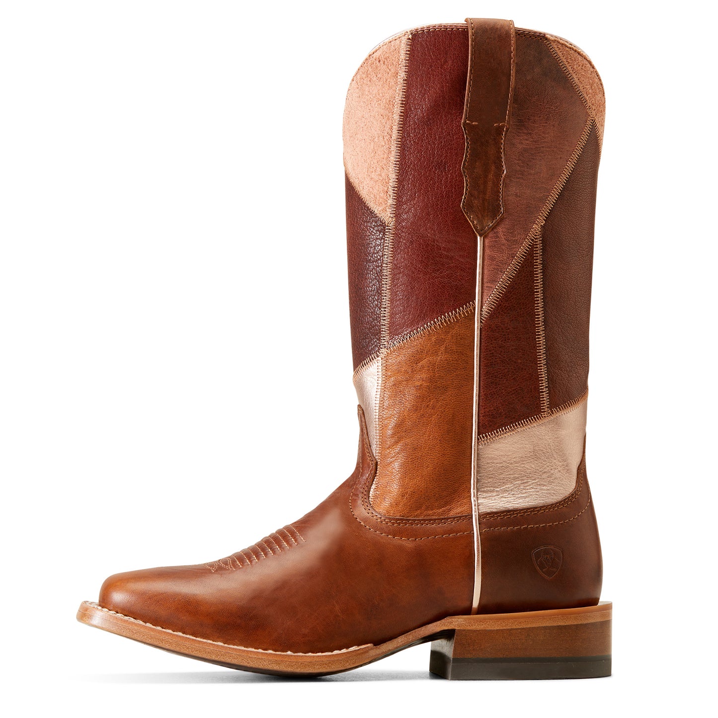 10047049 Ariat Women's Frontier Patchwork Dapper Tan/Rose Mosaic