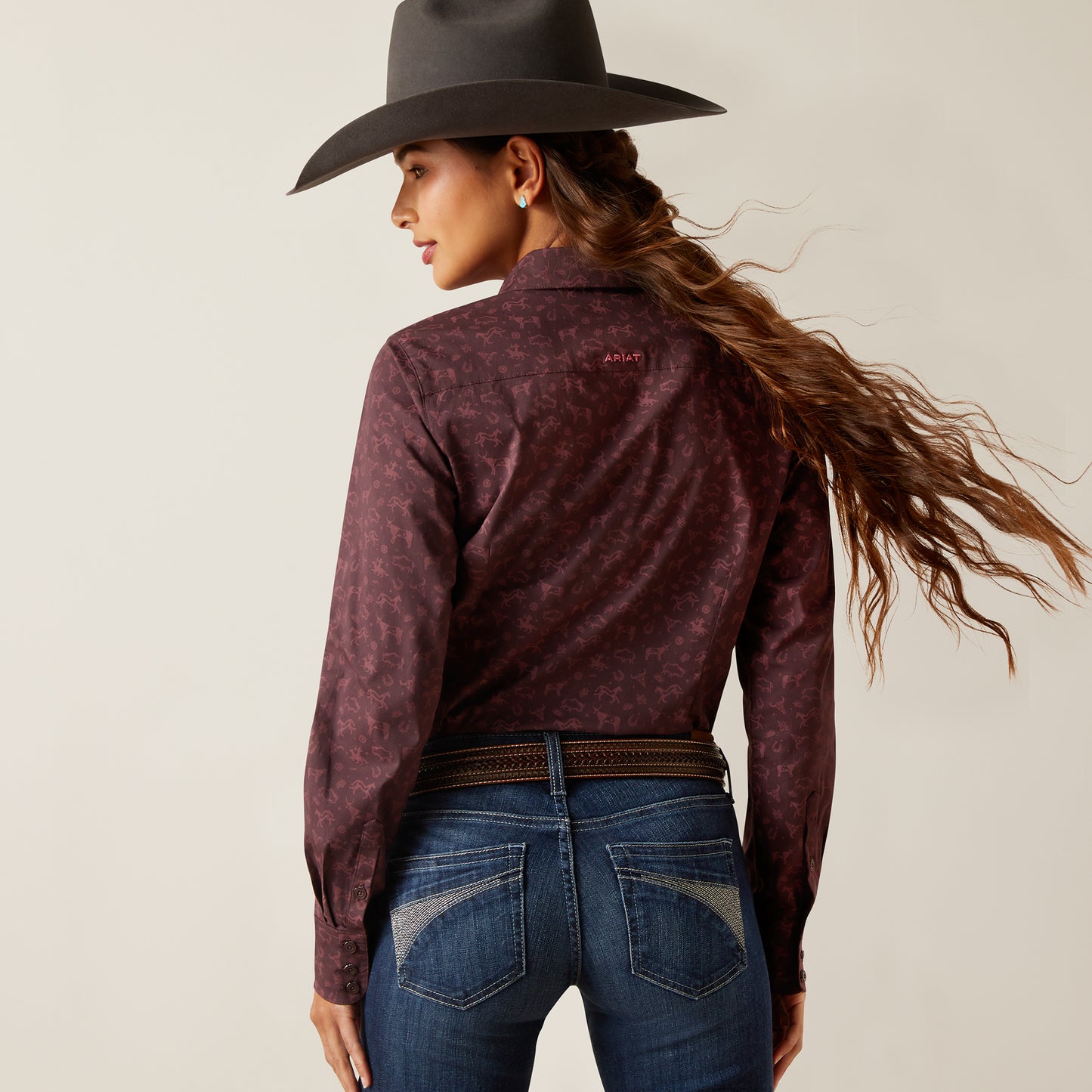 10047227 Ariat Women's WR Kirby Stretch LS Shirt Ancestry