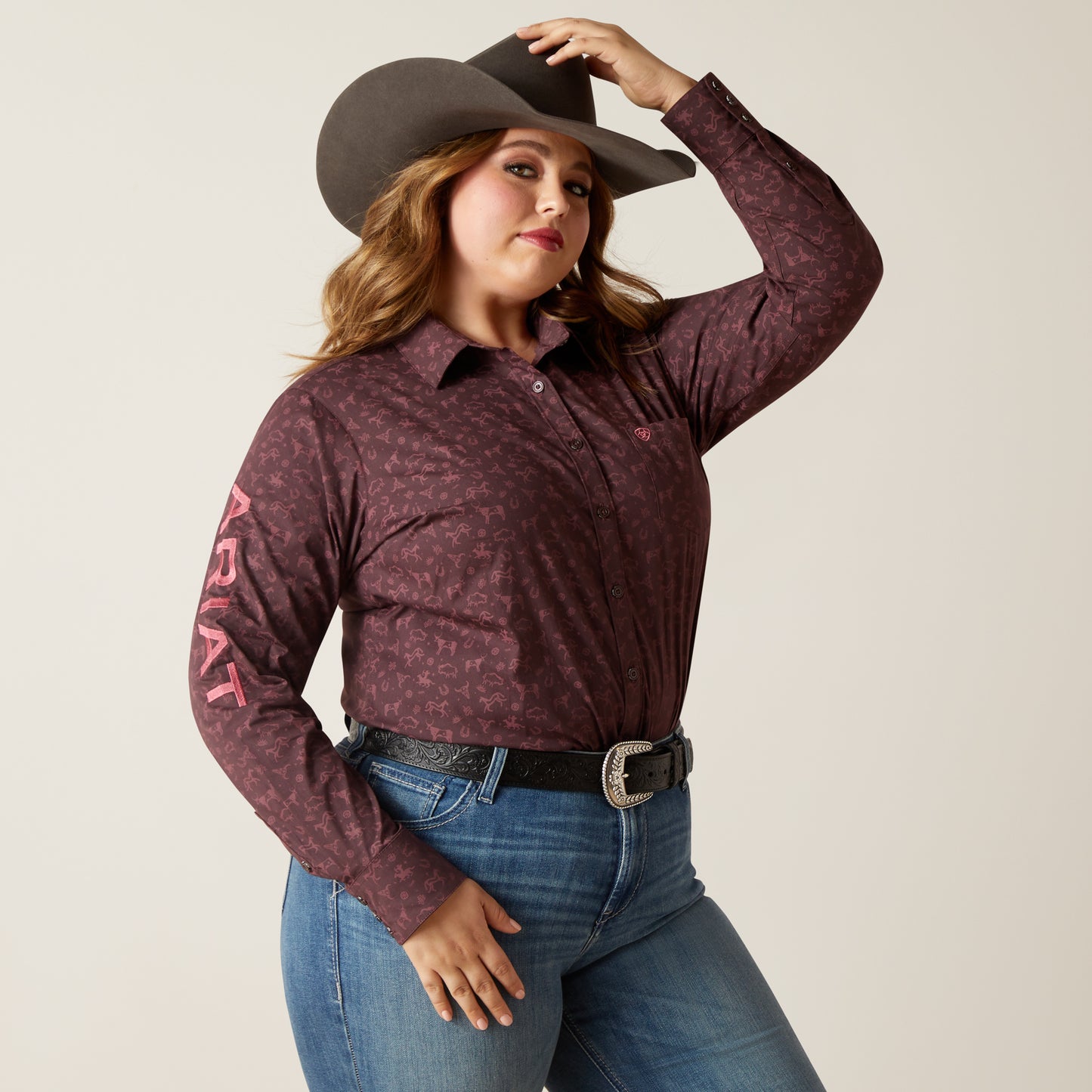 10047227 Ariat Women's WR Kirby Stretch LS Shirt Ancestry