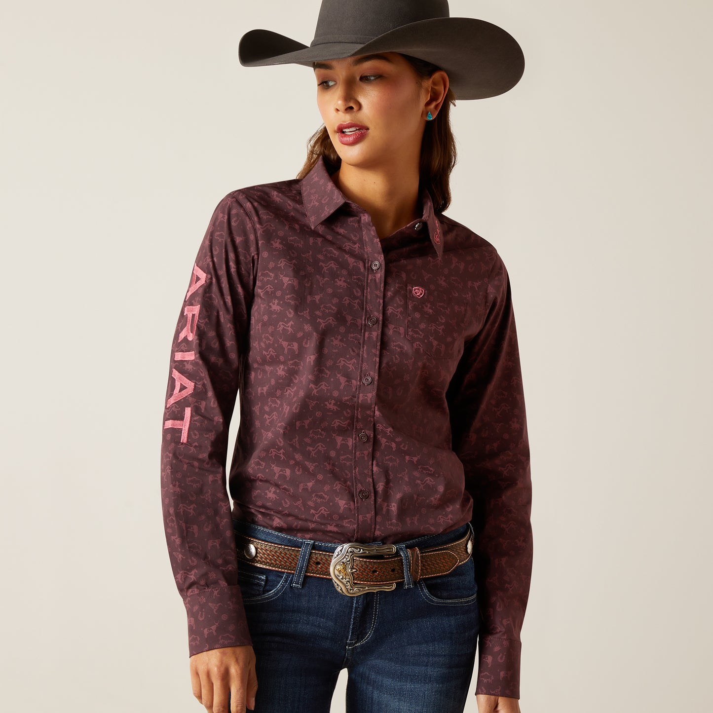 10047227 Ariat Women's WR Kirby Stretch LS Shirt Ancestry