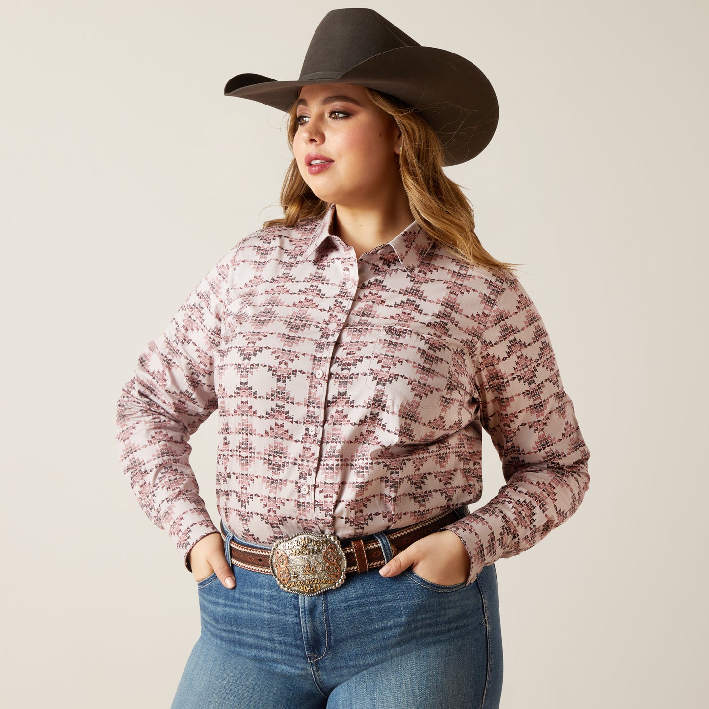 10047237 Ariat Women's WR Kirby Stretch LS Shirt Starlight Print