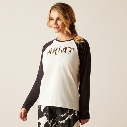 10047471 Ariat Women's Cow Print Pajama Set