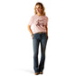 10047925 Ariat Women's Double Trouble SS T Shirt Dusty Rose