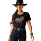 10047927 Ariat Women's Rainbow Script SS T Shirt Black