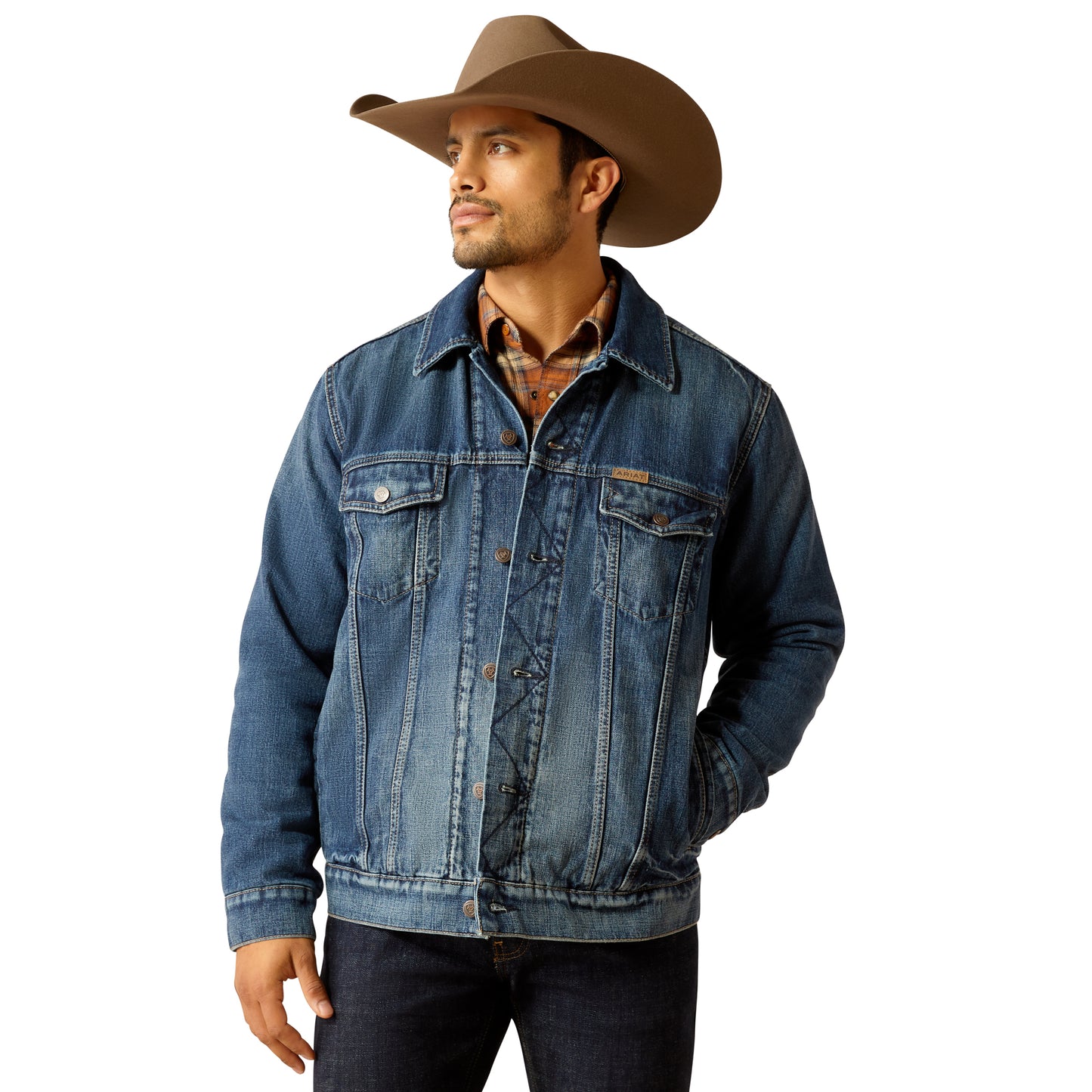 10051865 Ariat Men's Blanket Lined Denim Trucker Jacket