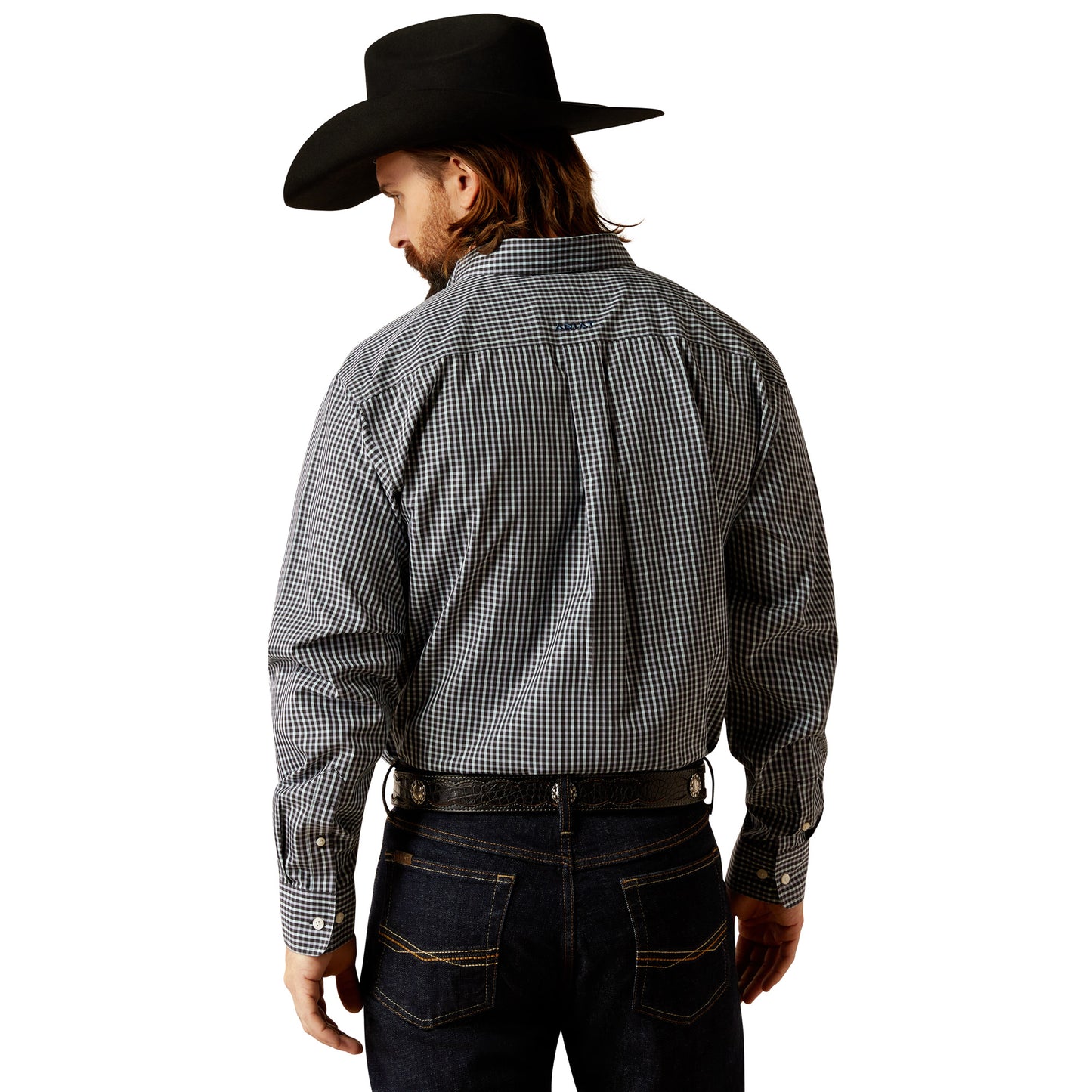 10051979 Ariat Men's  Wrinkle Free Luther Classic Fit-Black