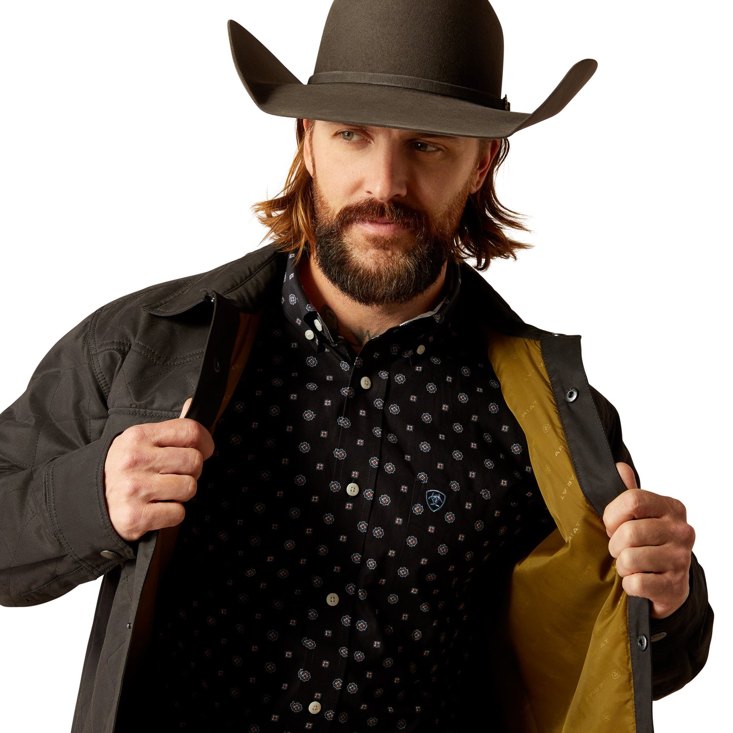 10051990 Ariat Men's Grizzly Shirt Jacket Black