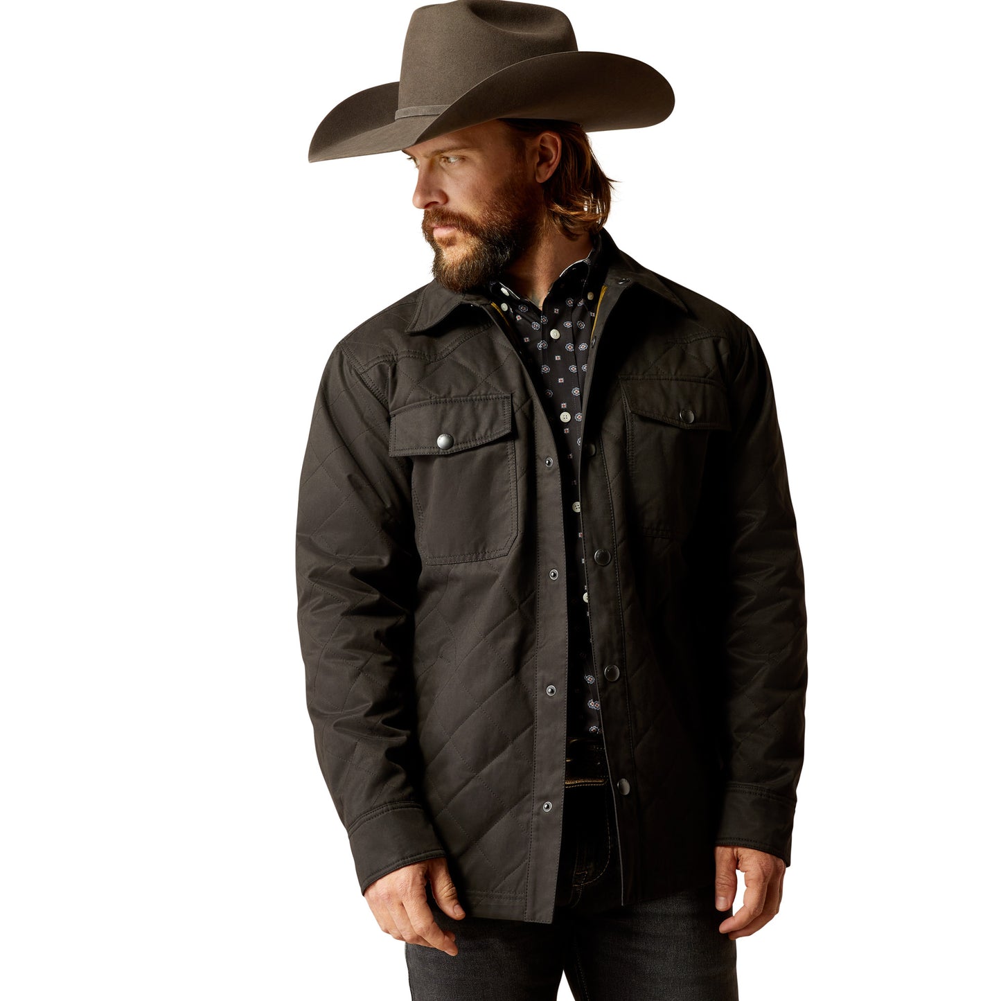 10051990 Ariat Men's Grizzly Shirt Jacket Black