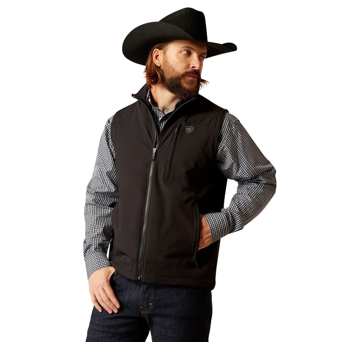 10051992 Ariat Men's Pioneer Vest Black
